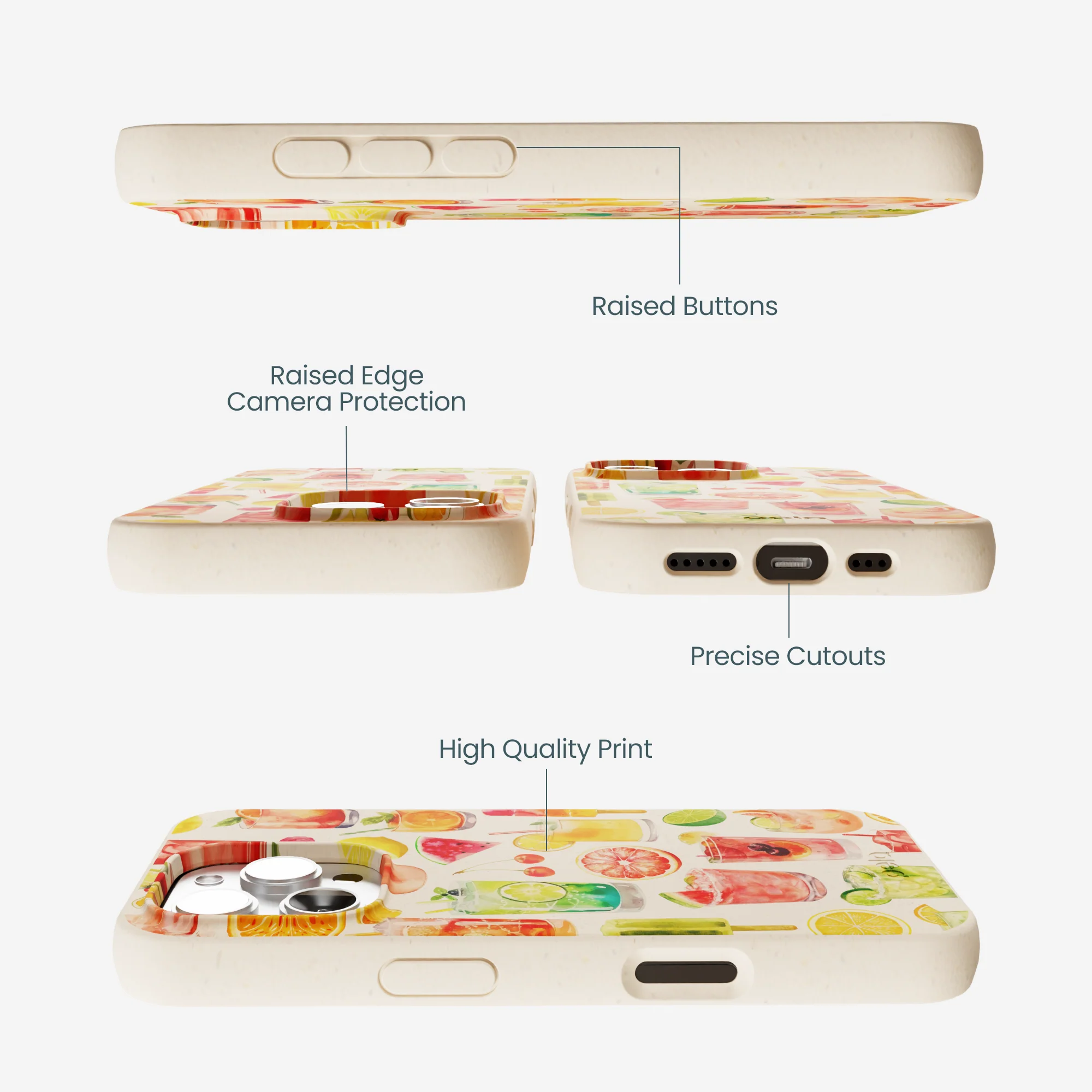 Seashell Sunset Sips iPhone 16 Pro Max Case - Image 3
