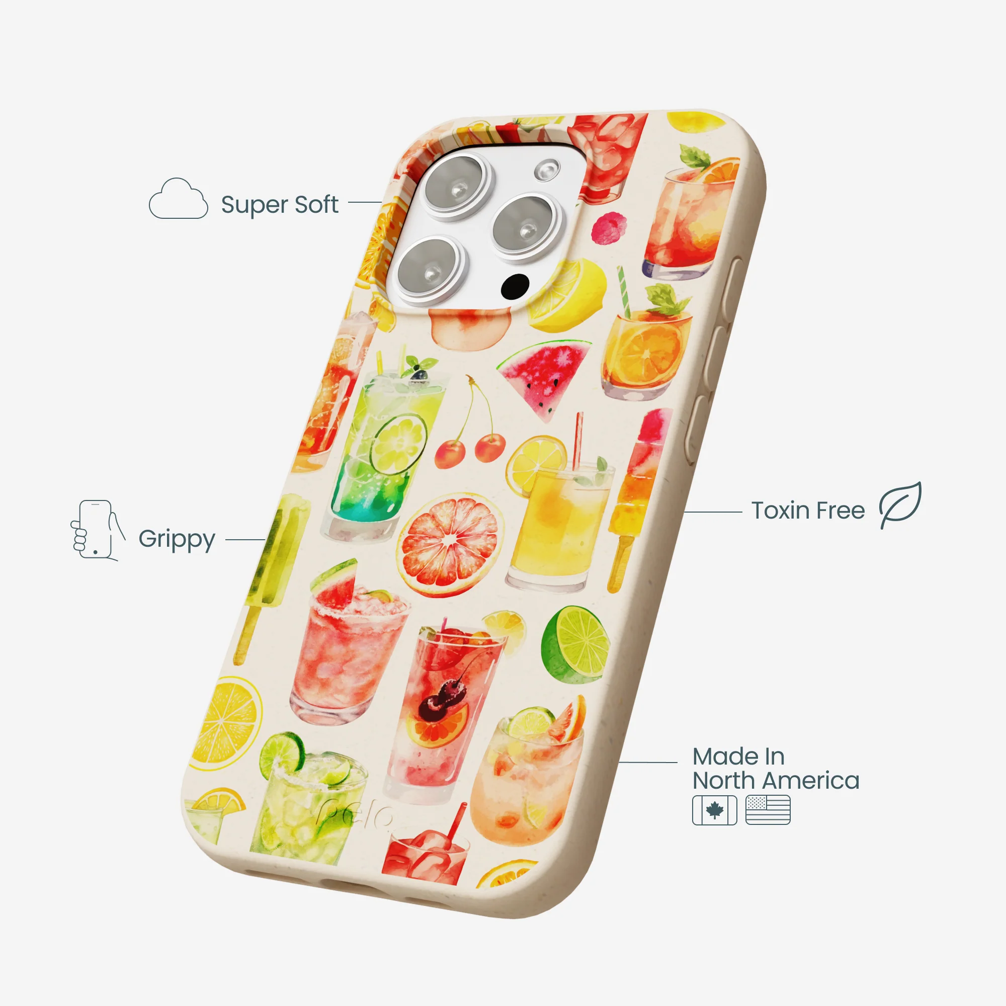 Seashell Sunset Sips iPhone 16 Pro Max Case - Image 4