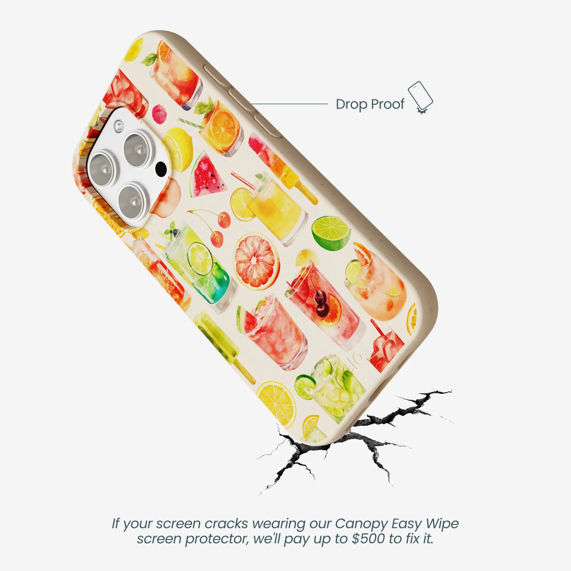 Seashell Sunset Sips iPhone 16 Pro Max Case - Image 5
