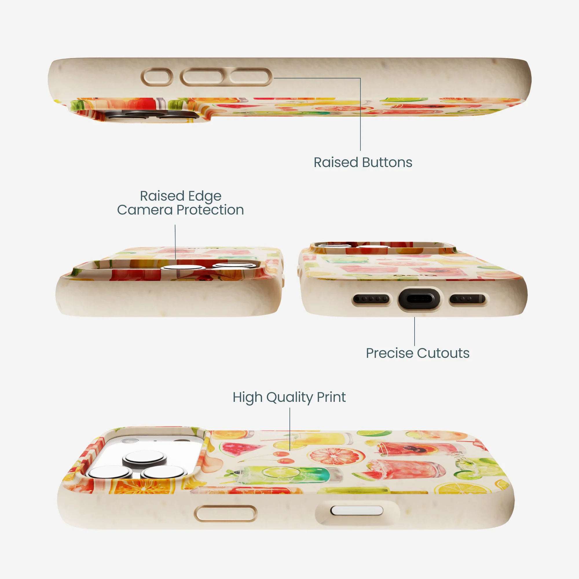 Seashell Sunset Sips iPhone 17 Pro Case - Image 3