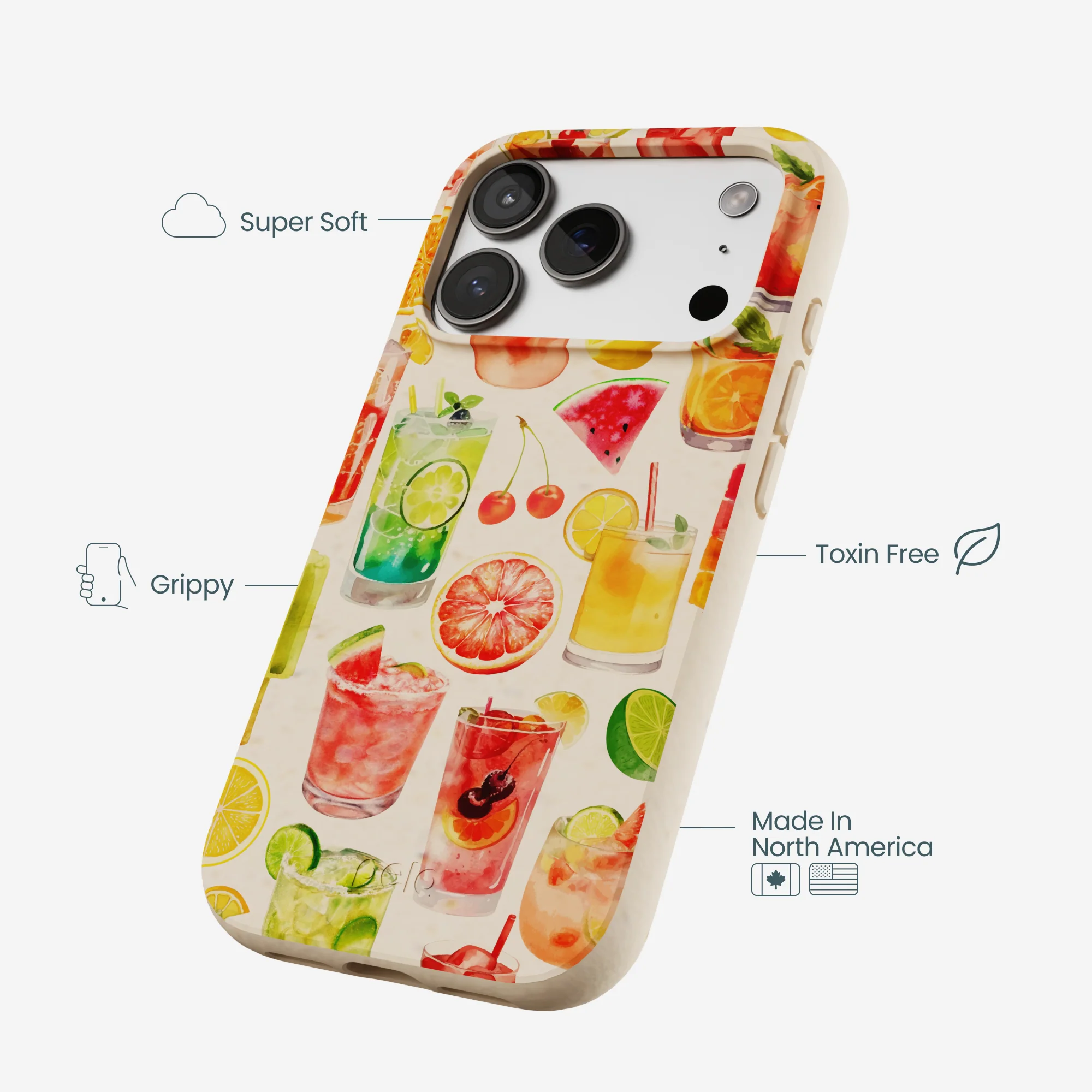 Seashell Sunset Sips iPhone 17 Pro Case - Image 4