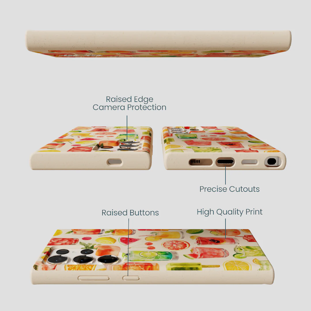 Seashell Sunset Sips Samsung Galaxy S24 Ultra Case - Image 3