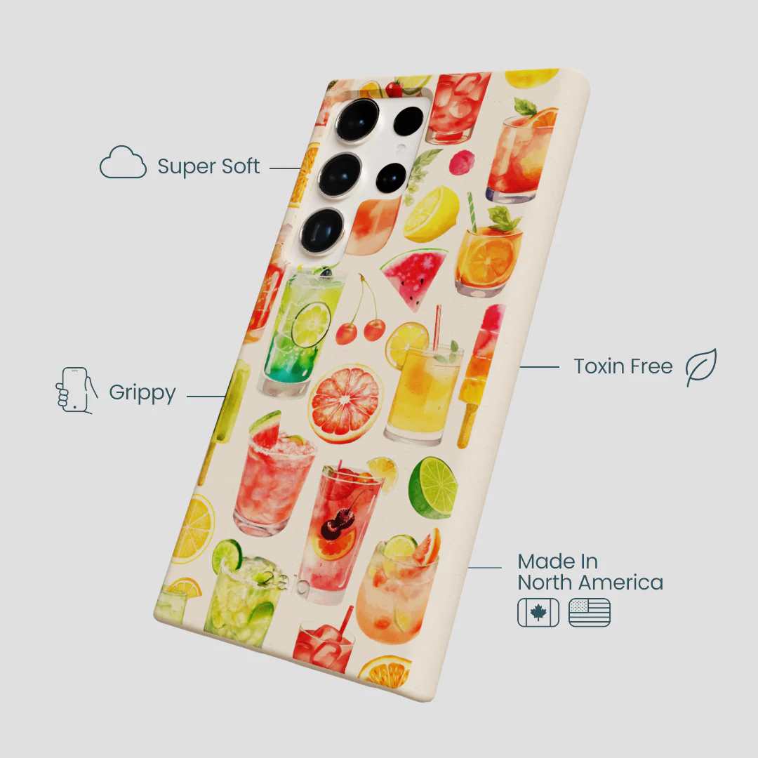 Seashell Sunset Sips Samsung Galaxy S24 Ultra Case - Image 4