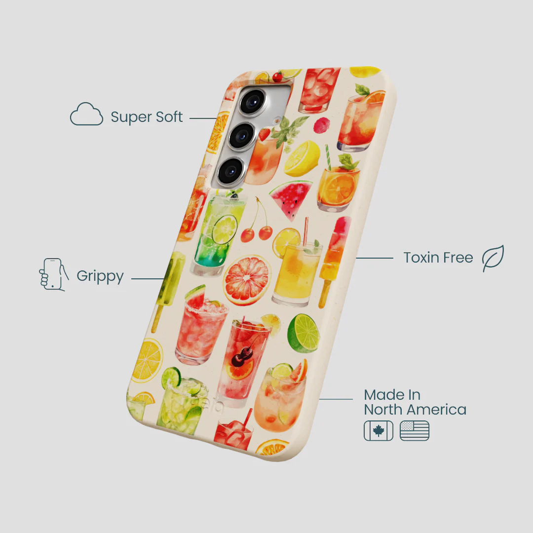 Seashell Sunset Sips Samsung Galaxy S25 Case - Image 4