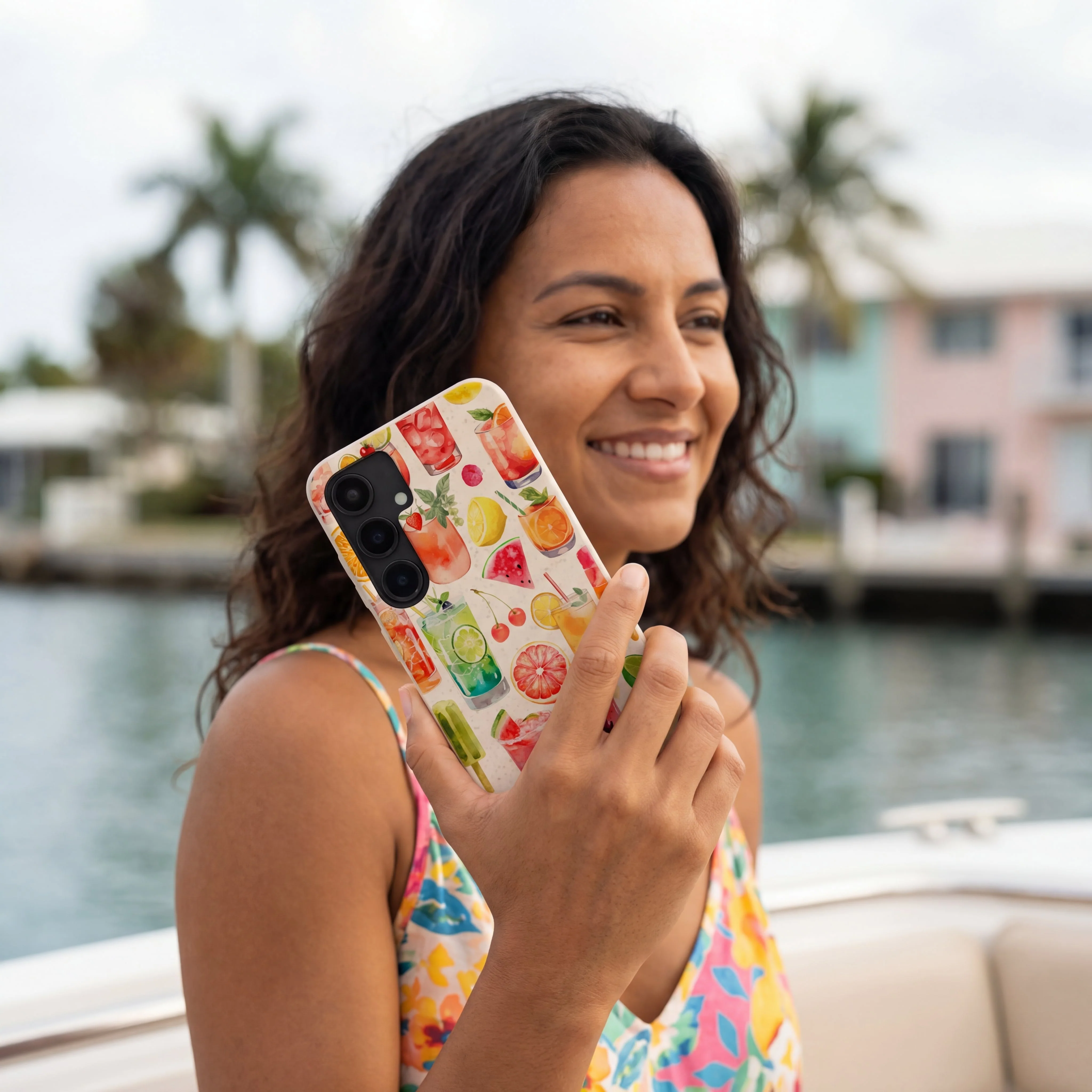 Seashell Sunset Sips Samsung Galaxy S25 Ultra Case - Image 2