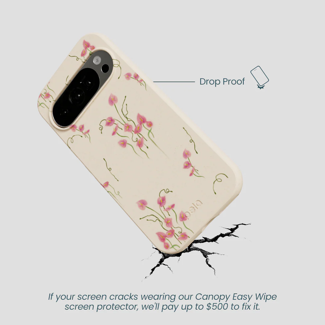 Seashell Sweet Anthuriums Google Pixel 10/10 Pro Case - Image 4