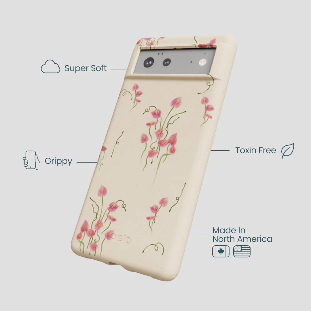 Seashell Sweet Anthuriums Google Pixel 6 Case - Image 3
