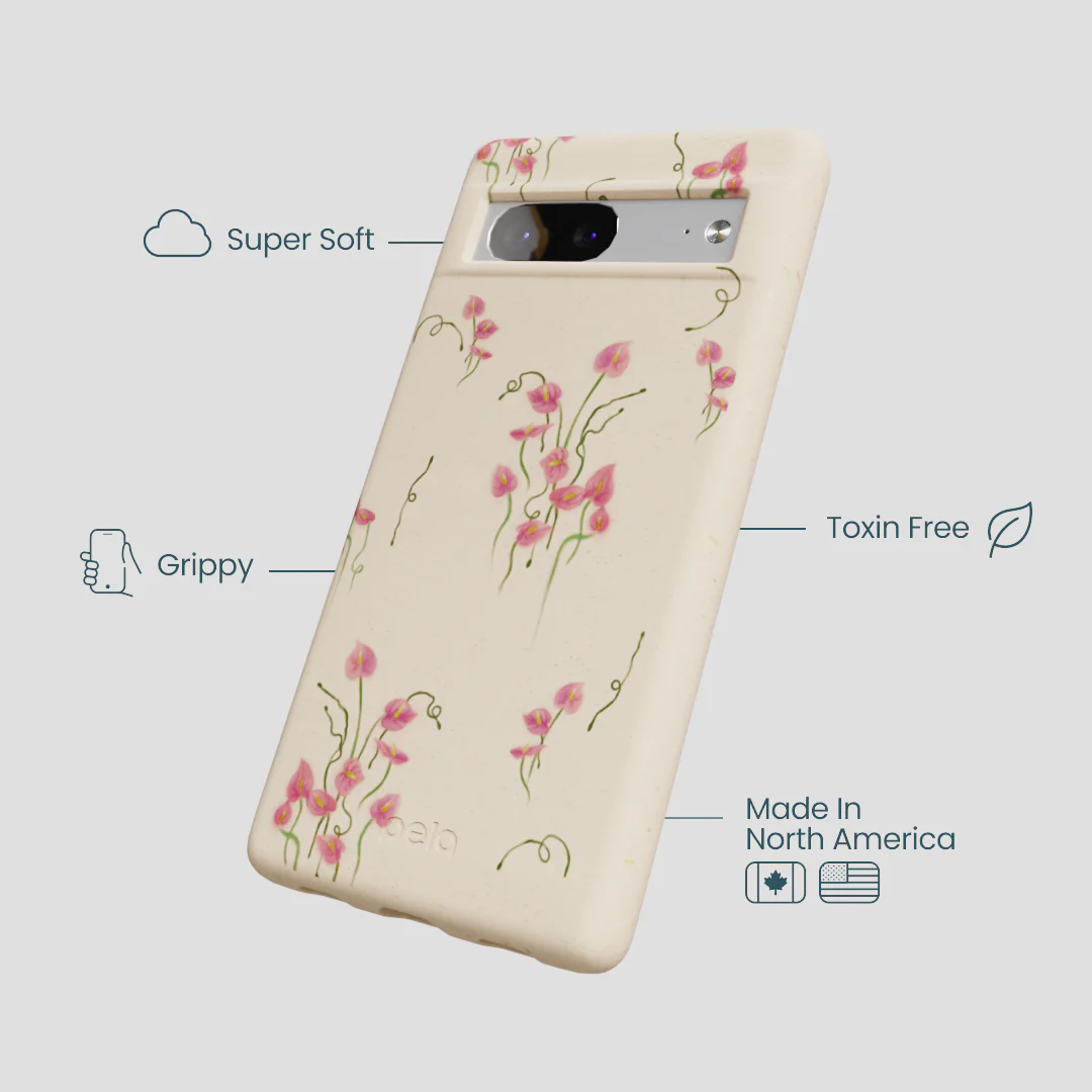Seashell Sweet Anthuriums Google Pixel 7 Case - Image 3