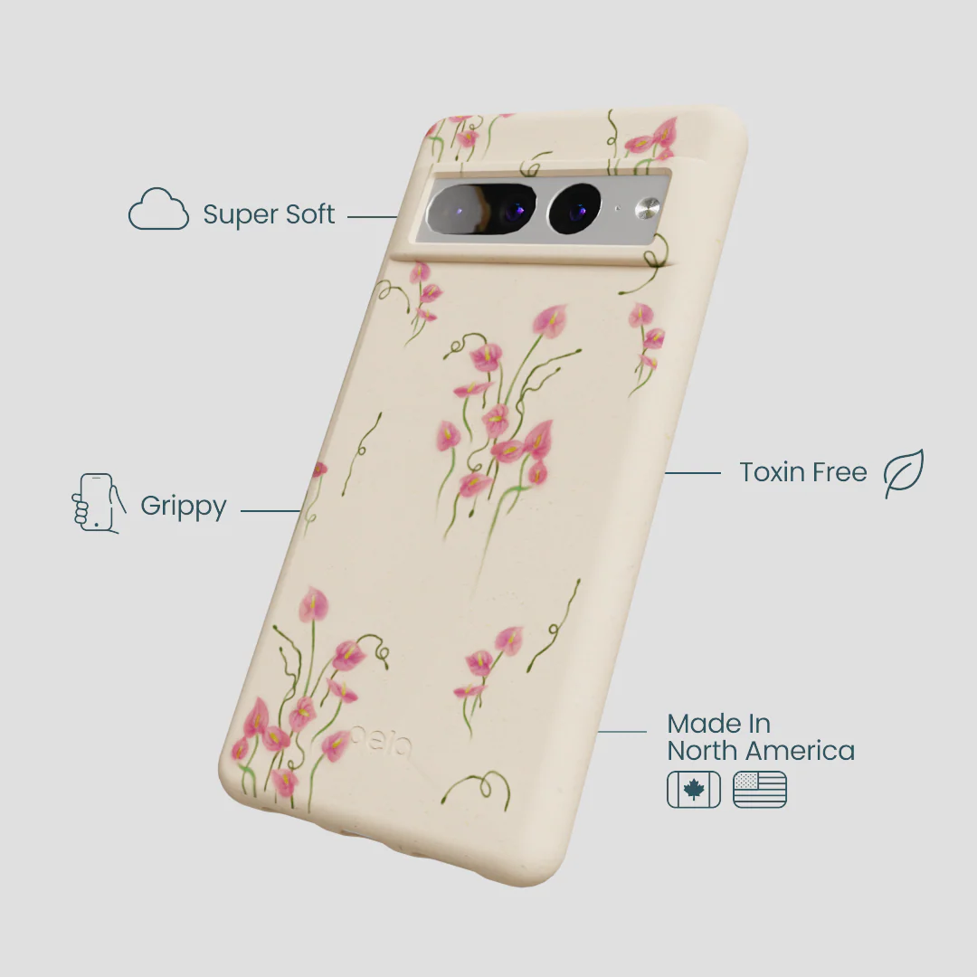 Seashell Sweet Anthuriums Google Pixel 7 Pro Case - Image 3