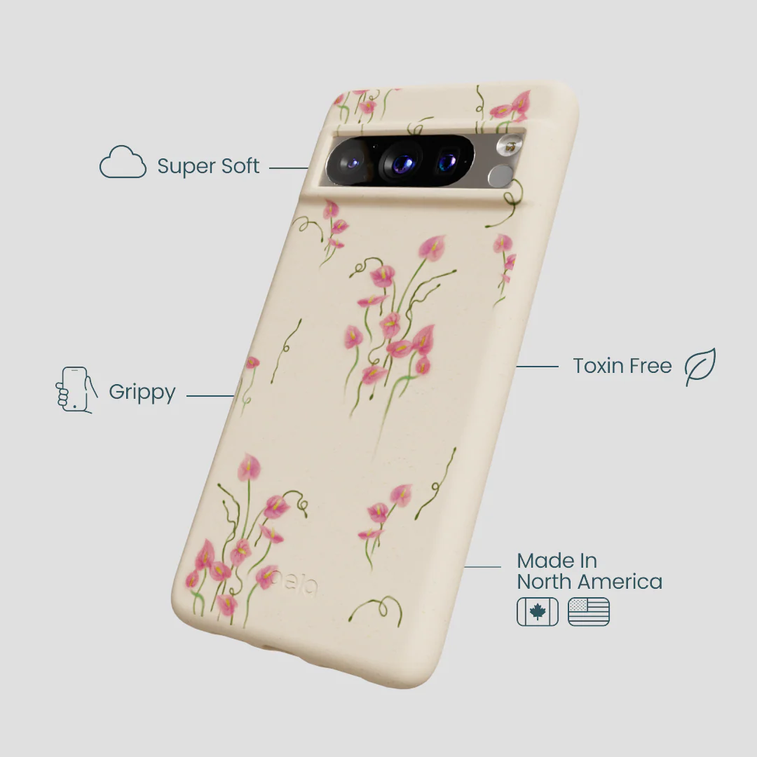 Seashell Sweet Anthuriums Google Pixel 8 Pro Case - Image 3