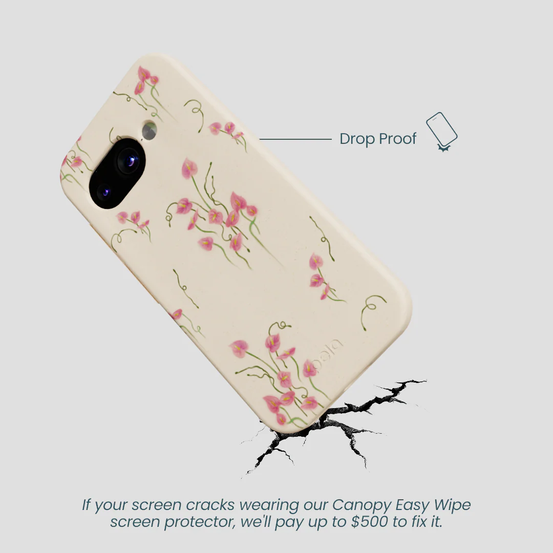Seashell Sweet Anthuriums Google Pixel 9a Case - Image 4