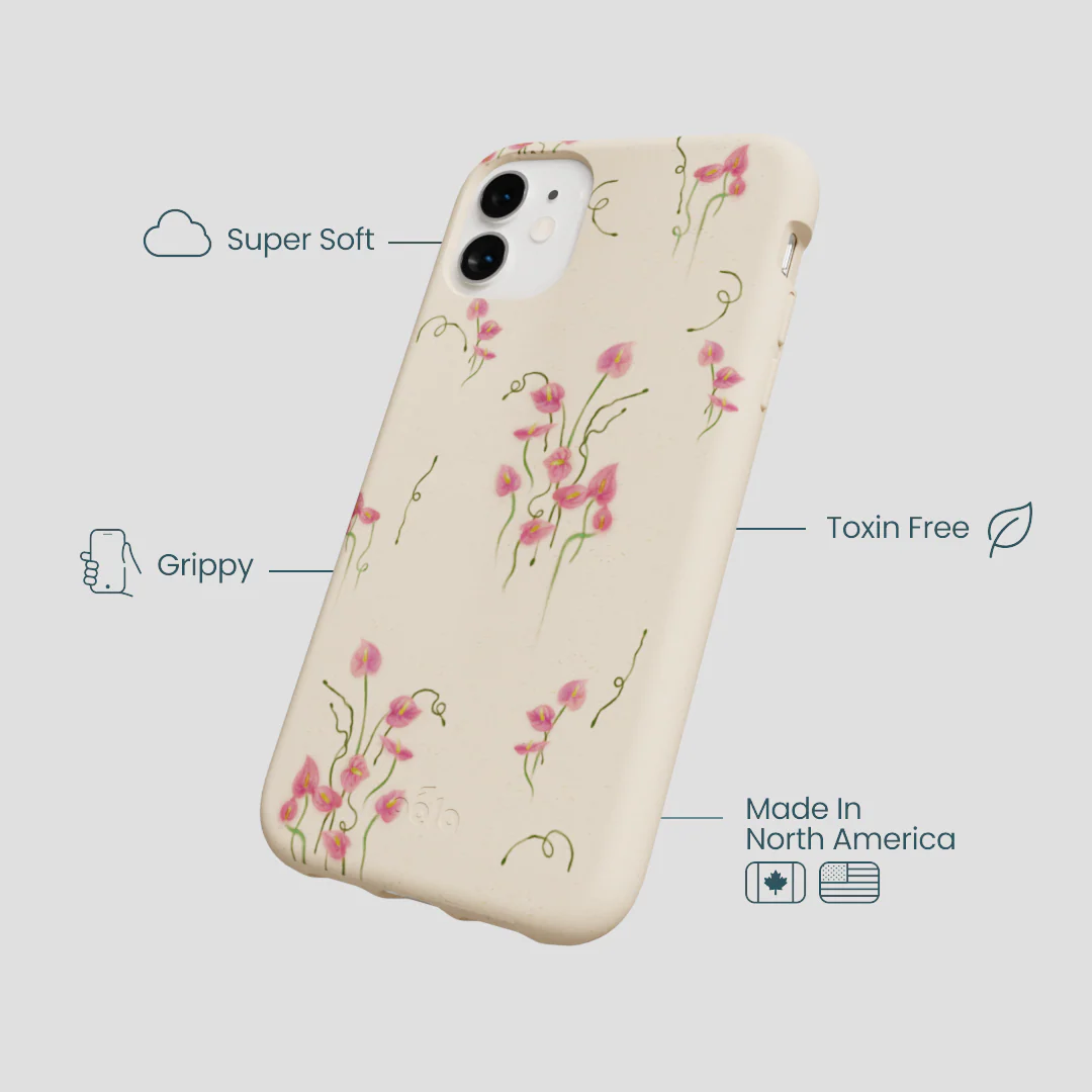 Seashell Sweet Anthuriums iPhone 11 Case - Image 4