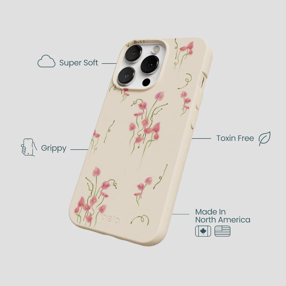 Seashell Sweet Anthuriums iPhone 13 Pro Case - Image 4