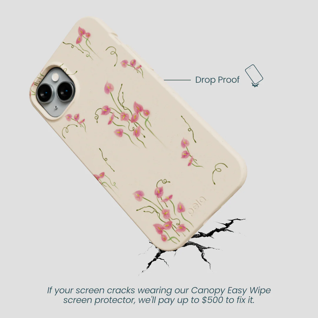 Seashell Sweet Anthuriums iPhone 15 Plus Case - Image 5