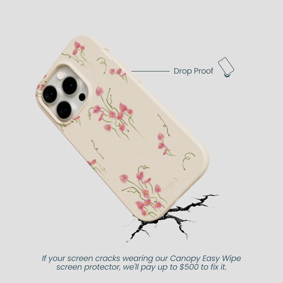 Seashell Sweet Anthuriums iPhone 15 Pro Case - Image 5