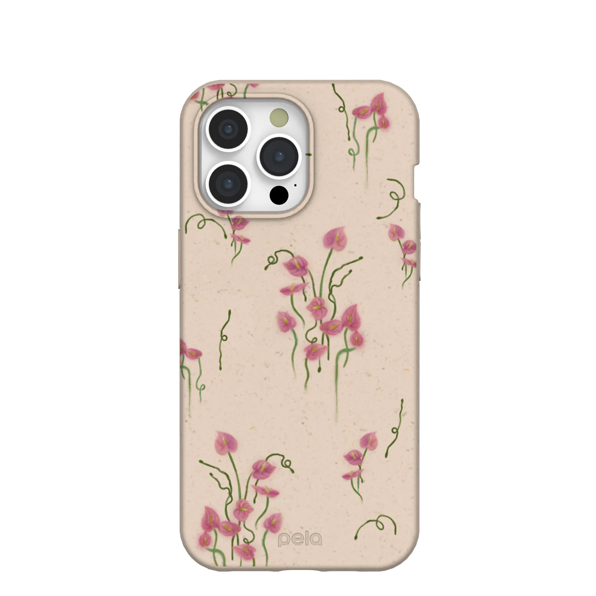 Seashell Sweet Anthuriums iPhone 15 Pro Max Case