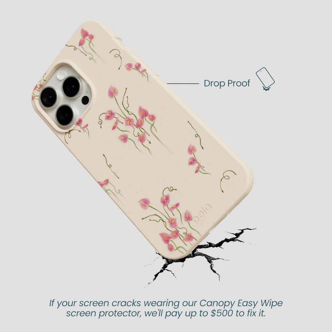 Seashell Sweet Anthuriums iPhone 15 Pro Max Case - Image 5