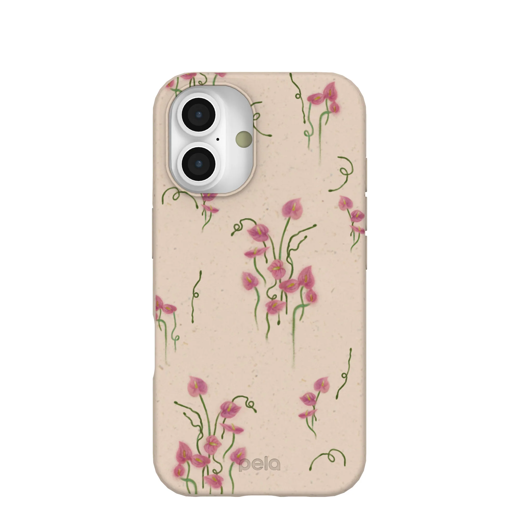 Seashell Sweet Anthuriums iPhone 16 Case