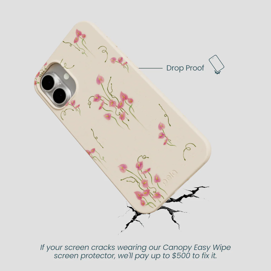 Seashell Sweet Anthuriums iPhone 16 Plus Case - Image 5