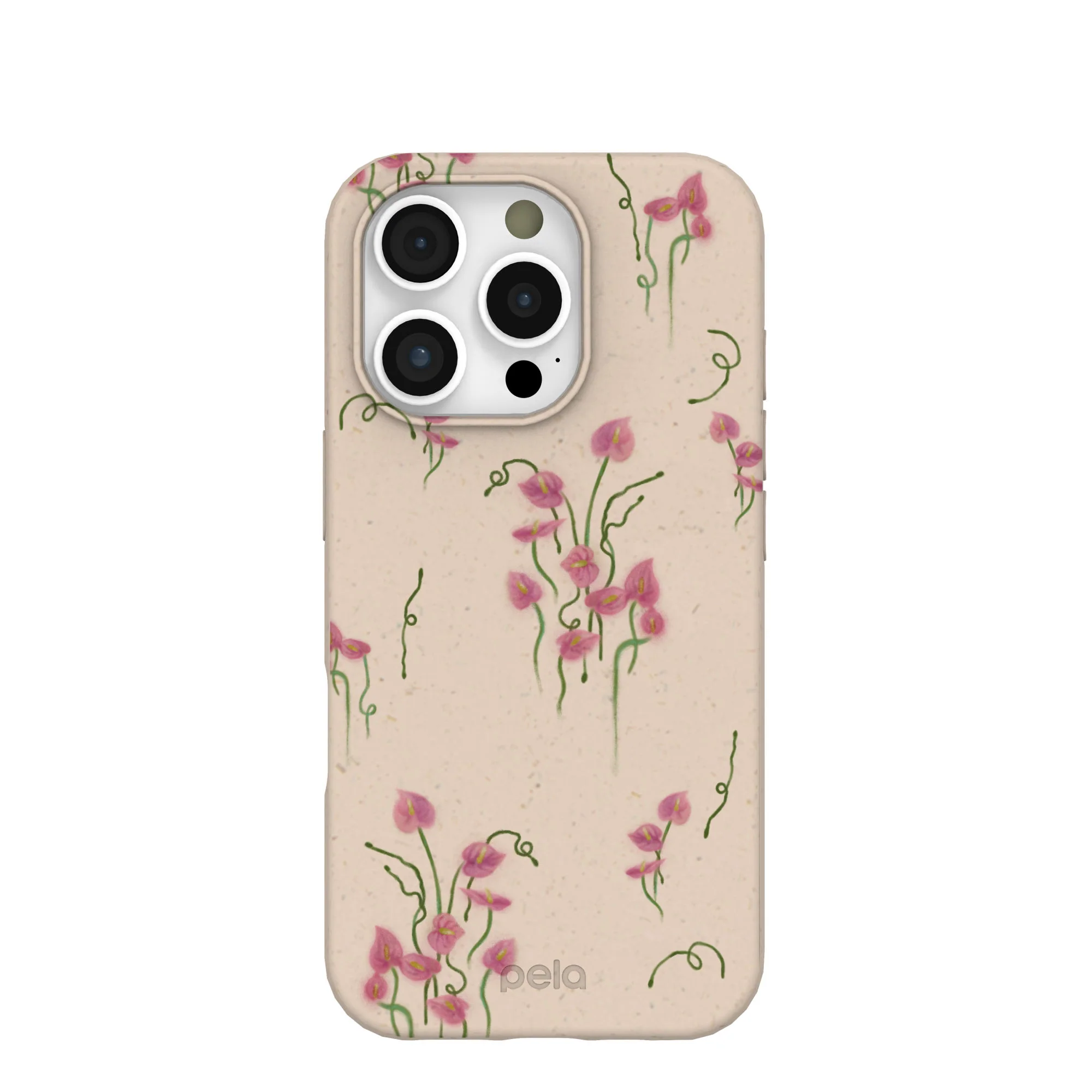 Seashell Sweet Anthuriums iPhone 16 Pro Case