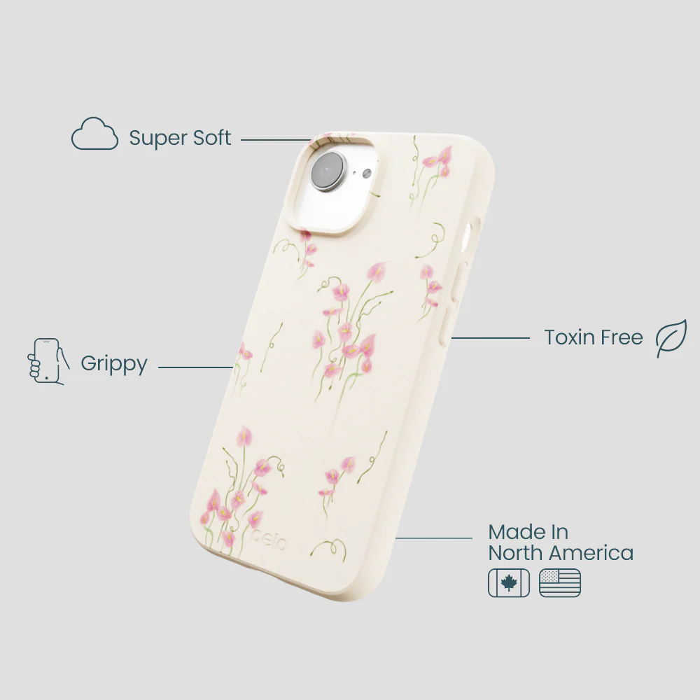 Seashell Sweet Anthuriums iPhone 16e/17e Case - Image 4
