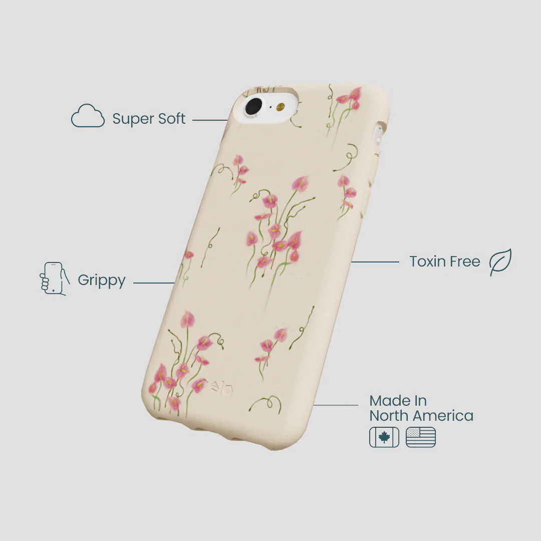 Seashell Sweet Anthuriums iPhone 6/6s/7/8/SE Case - Image 4