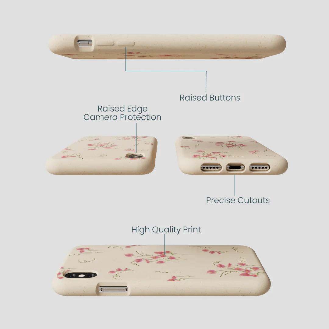Seashell Sweet Anthuriums iPhone XR Case - Image 3