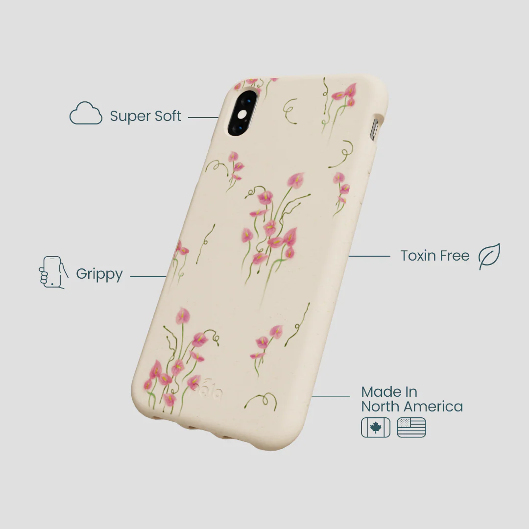 Seashell Sweet Anthuriums iPhone XR Case - Image 4