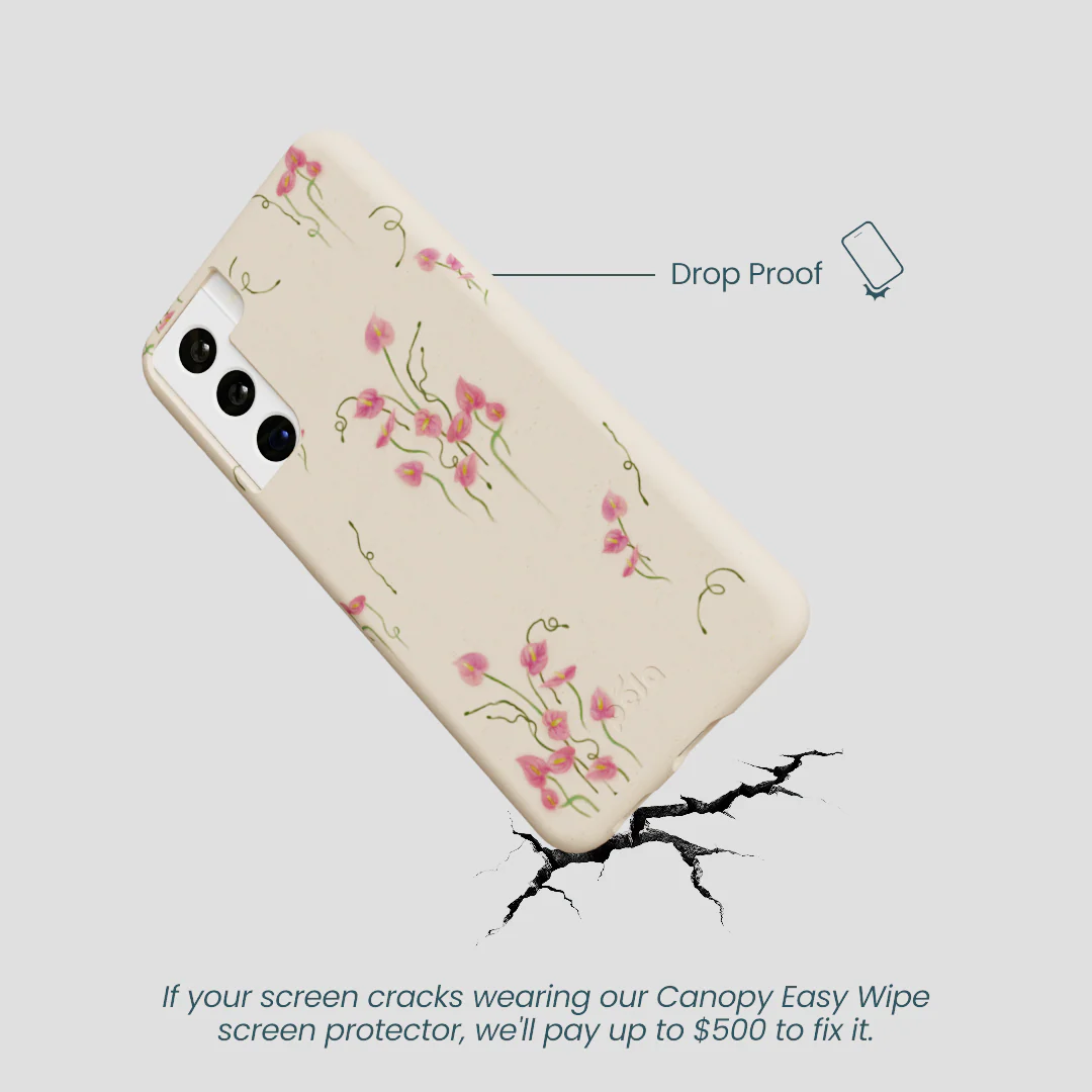 Seashell Sweet Anthuriums Samsung Galaxy S22 Case - Image 4