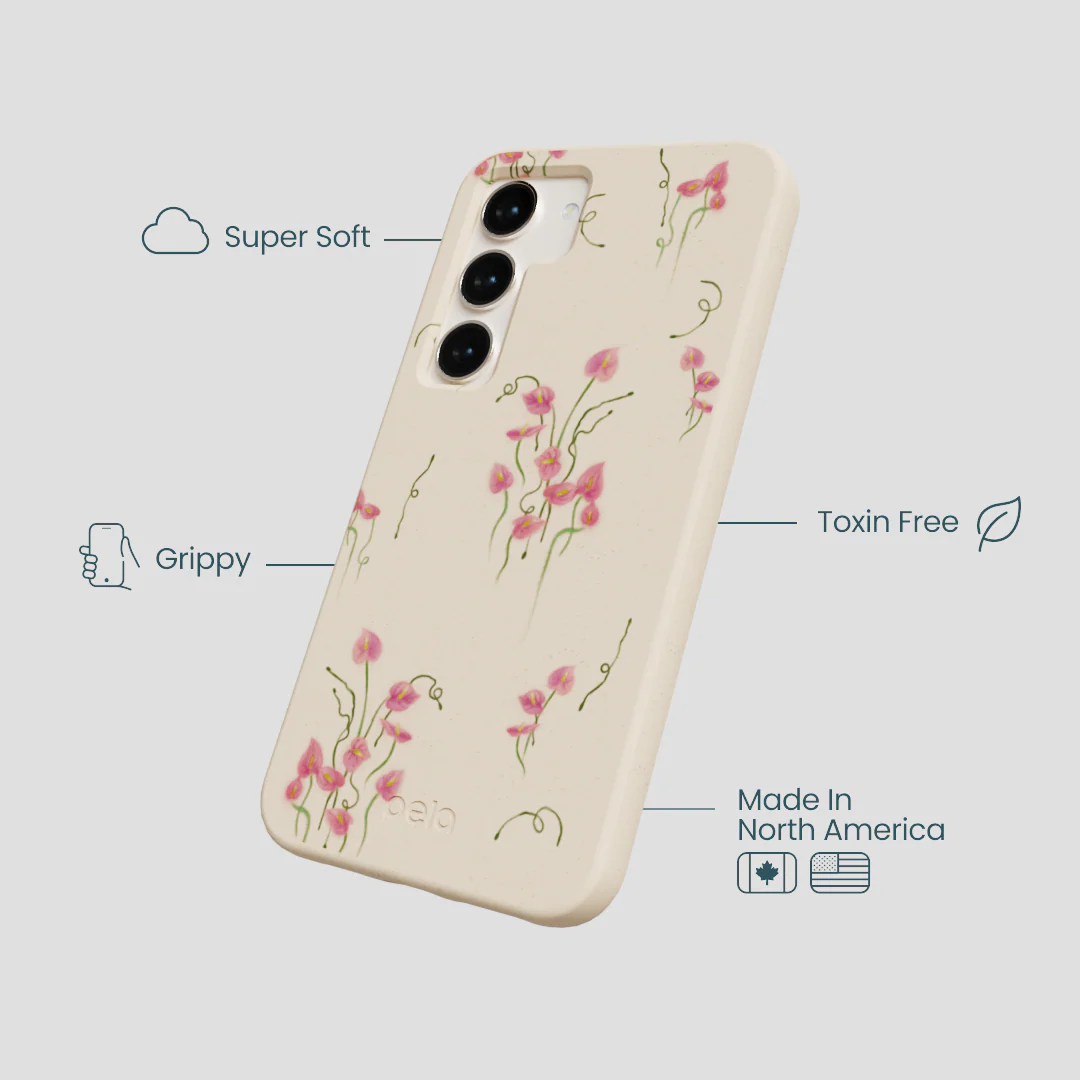 Seashell Sweet Anthuriums Samsung Galaxy S23 Case - Image 3