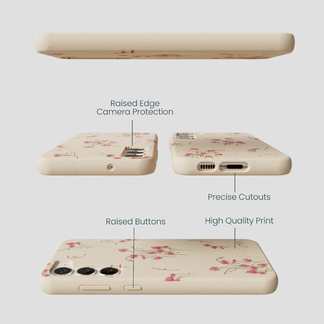 Seashell Sweet Anthuriums Samsung Galaxy S23+(Plus) Case - Image 2