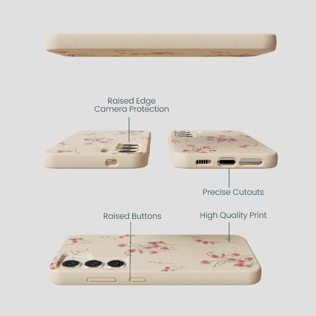 Seashell Sweet Anthuriums Samsung Galaxy S24 Case - Image 2