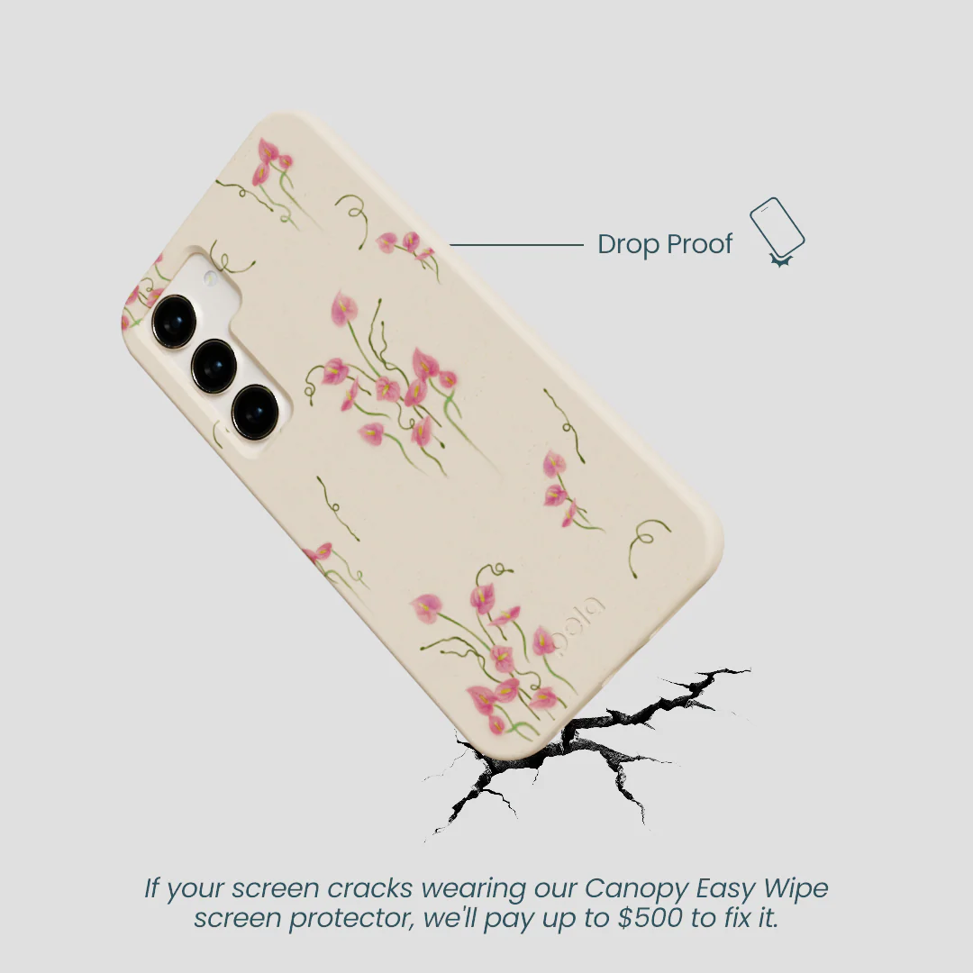 Seashell Sweet Anthuriums Samsung Galaxy S24 Case - Image 4
