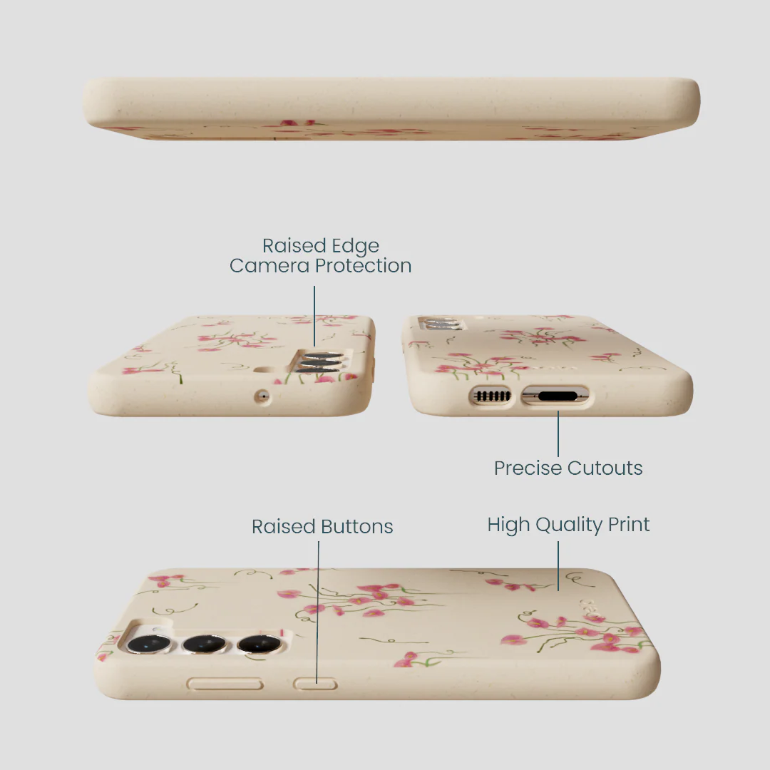 Seashell Sweet Anthuriums Samsung Galaxy S24+(Plus) Case - Image 2