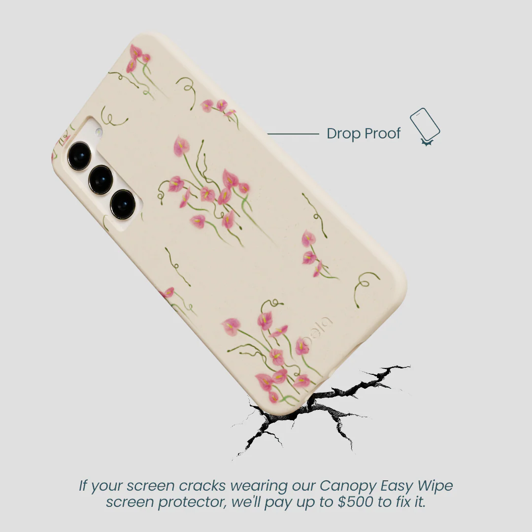 Seashell Sweet Anthuriums Samsung Galaxy S24+(Plus) Case - Image 4