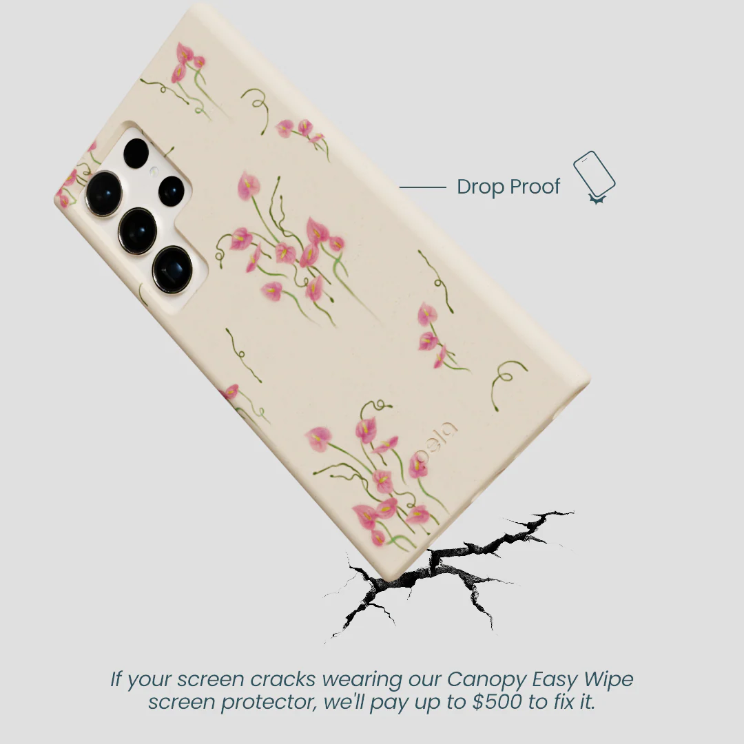 Seashell Sweet Anthuriums Samsung Galaxy S24 Ultra Case - Image 4