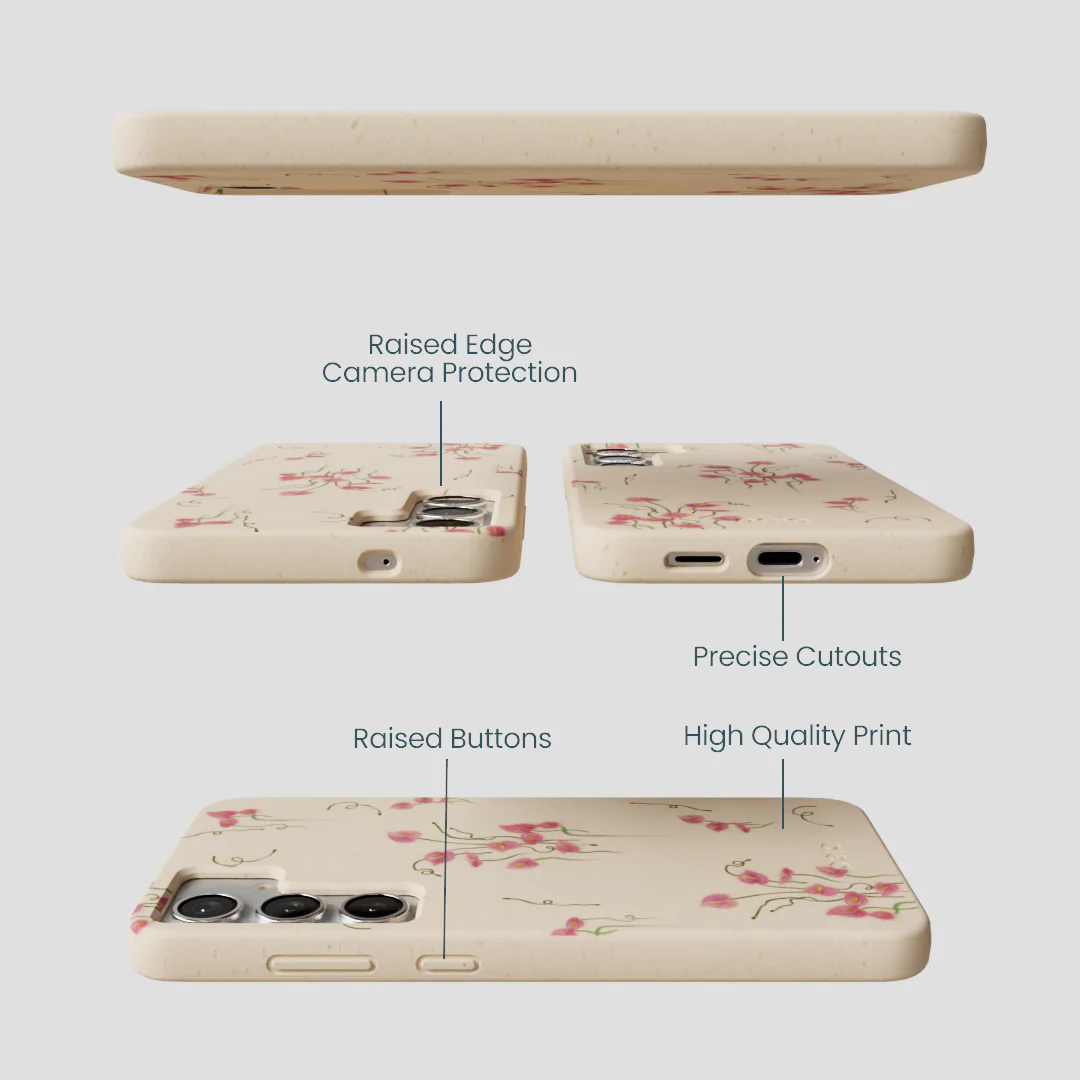 Seashell Sweet Anthuriums Samsung Galaxy S25+(Plus) Case - Image 2