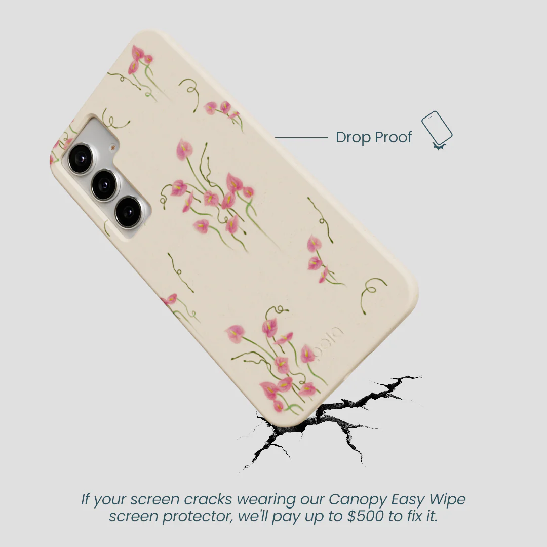 Seashell Sweet Anthuriums Samsung Galaxy S25+(Plus) Case - Image 4