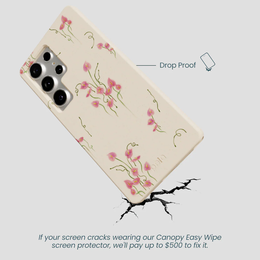 Seashell Sweet Anthuriums Samsung Galaxy S25 Ultra Case - Image 4