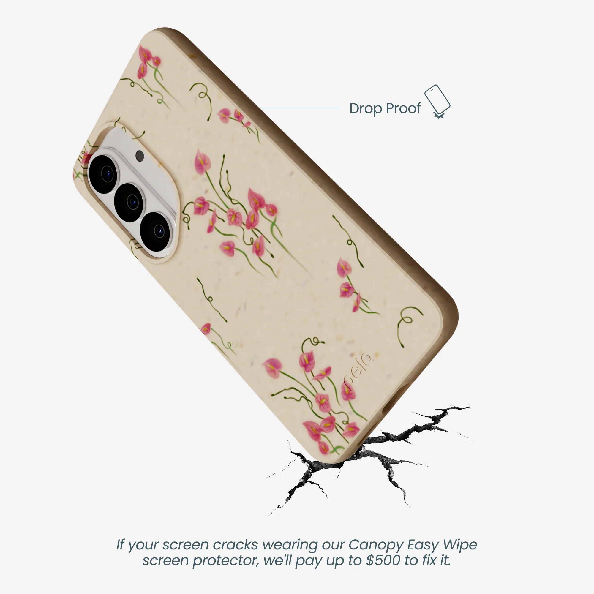 Seashell Sweet Anthuriums Samsung Galaxy S26 Case - Image 4