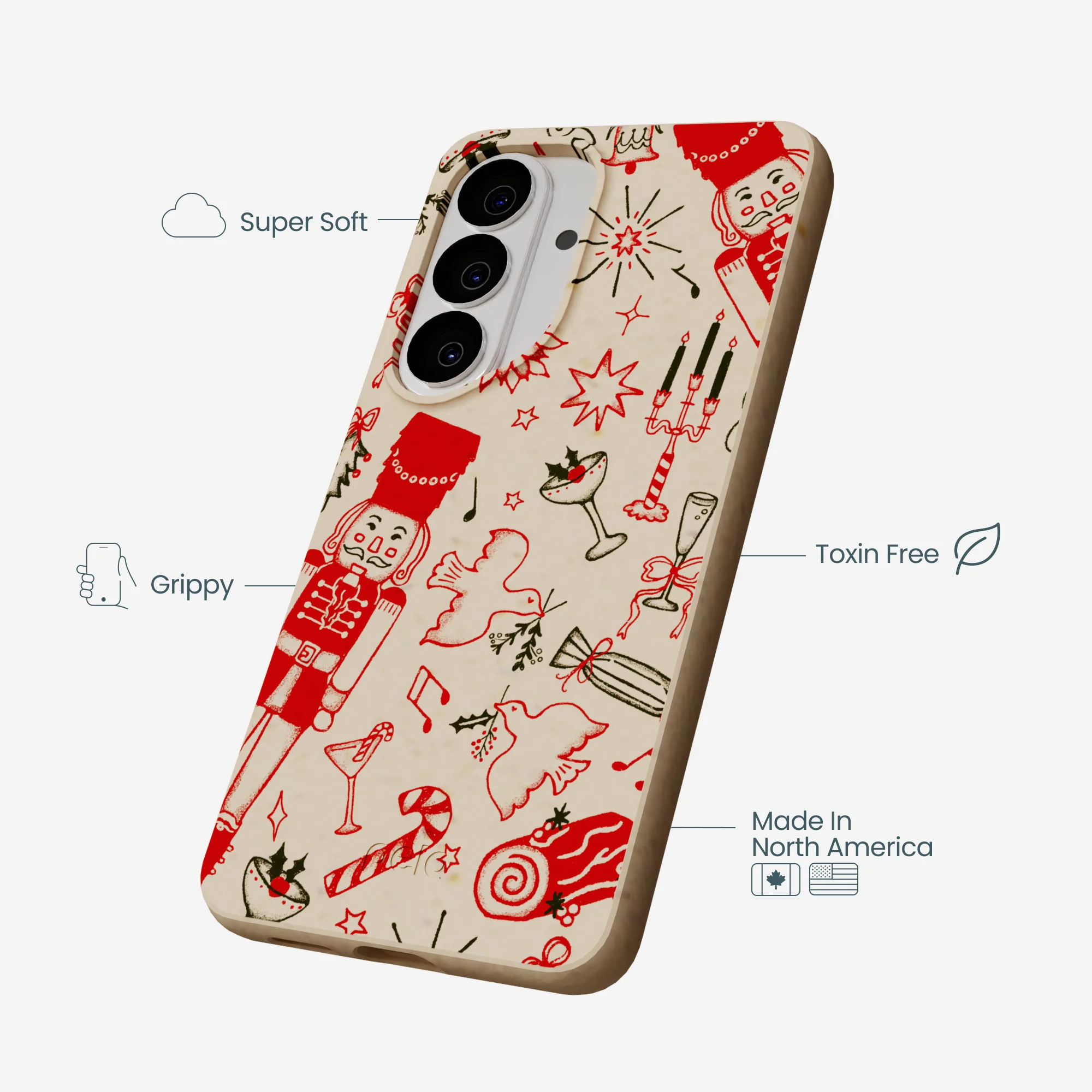 Seashell Sweet Nutcracker Mix Samsung Galaxy S26 Case - Image 4