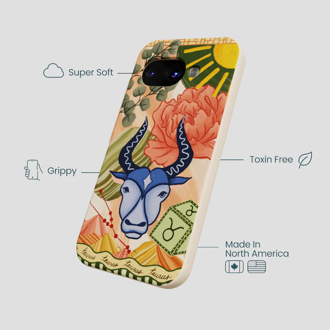 Seashell Taurus Bull Google Pixel 9a Case - Image 3