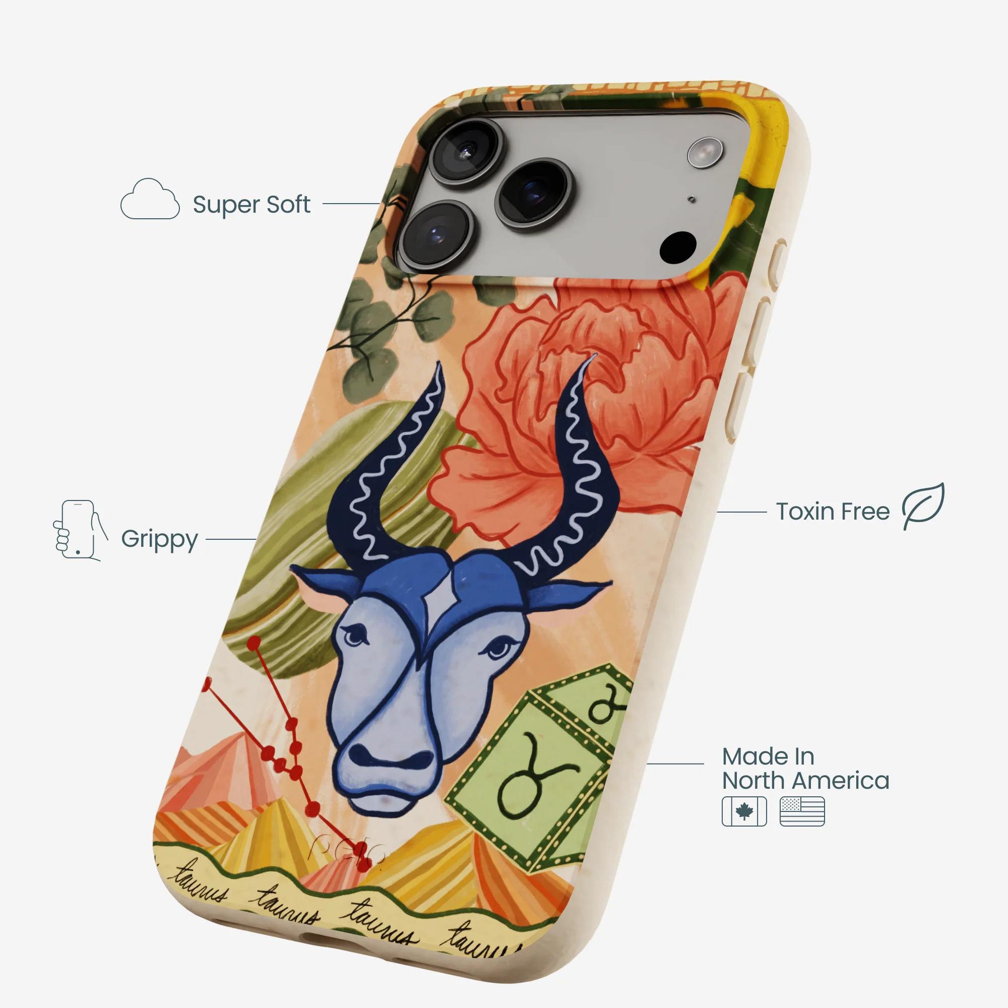 Seashell Taurus Bull iPhone 17 Pro Max Case - Image 4