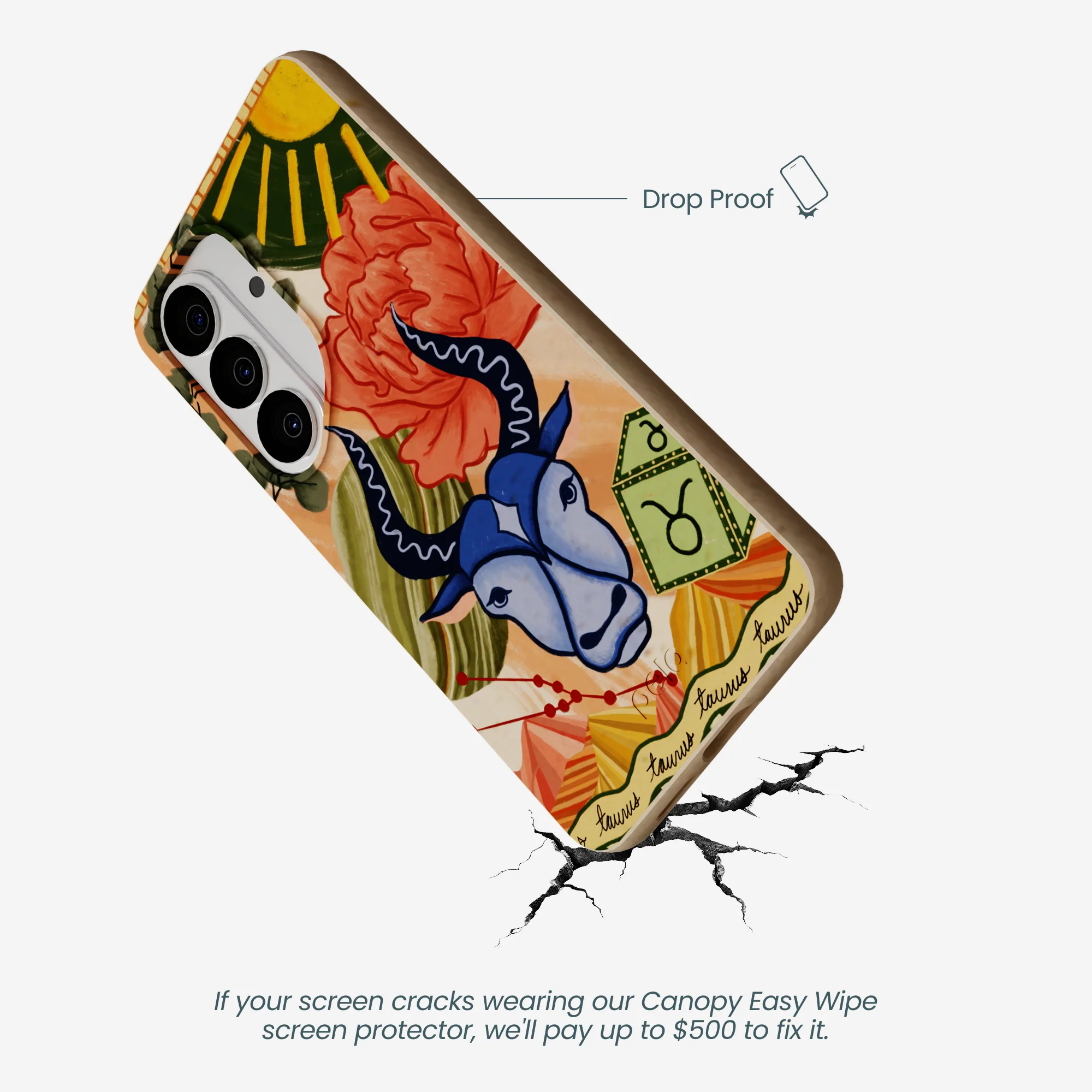 Seashell Taurus Bull Samsung Galaxy S26 Case - Image 4