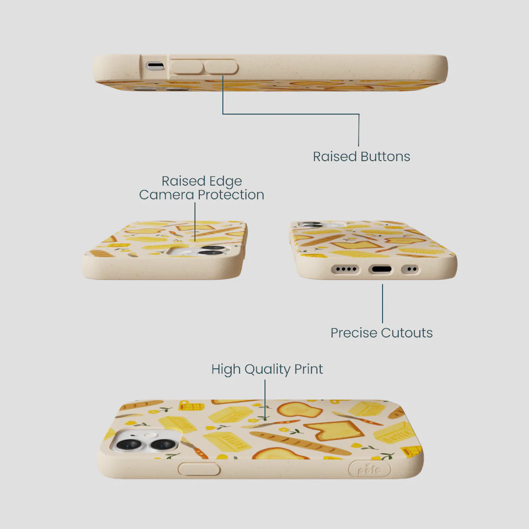 Seashell Toast Garden iPhone 12 Mini Case - Image 3