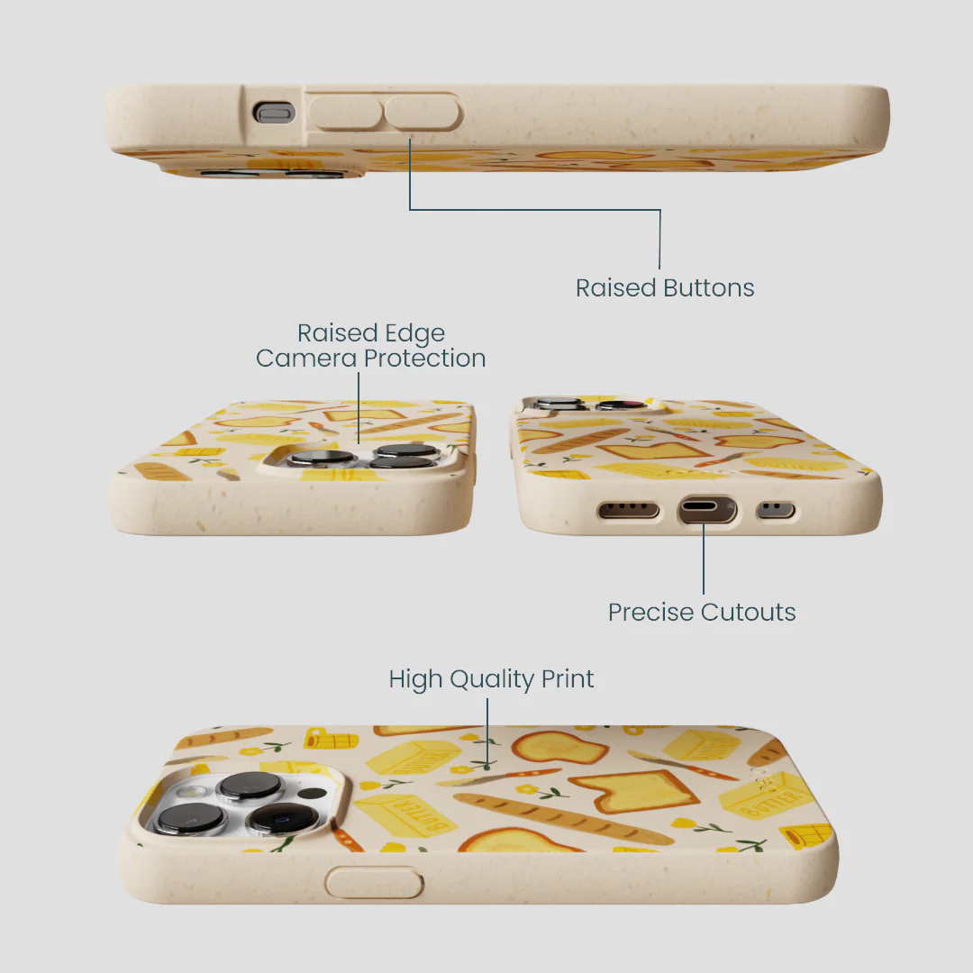 Seashell Toast Garden iPhone 13 Pro Max Case - Image 3