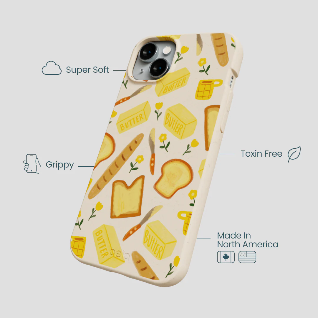 Seashell Toast Garden iPhone 14 Plus Case - Image 4