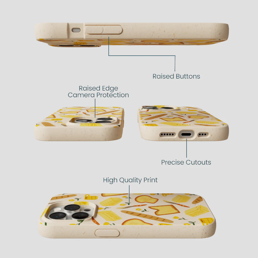 Seashell Toast Garden iPhone 14 Pro Case - Image 3