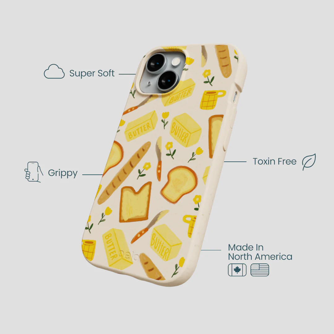 Seashell Toast Garden iPhone 15 Case - Image 4