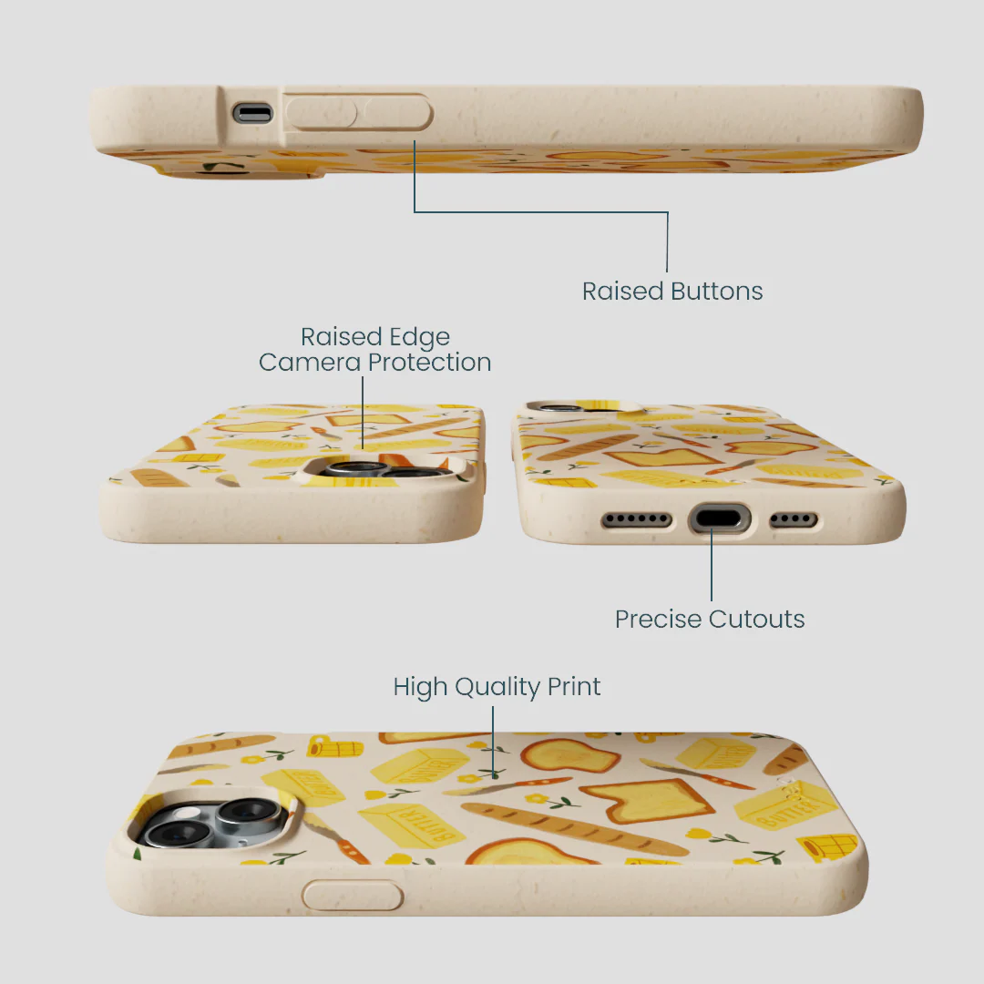 Seashell Toast Garden iPhone 15 Plus Case - Image 3